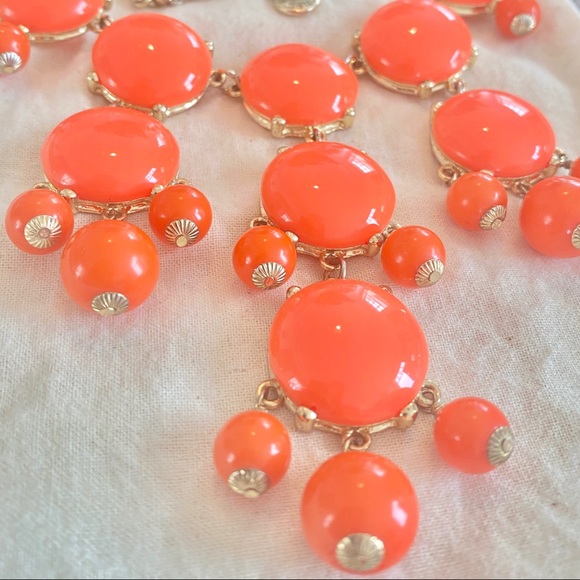 J.Crew Orange Bubble Necklace - Picture 2 of 4
